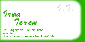 irma terem business card